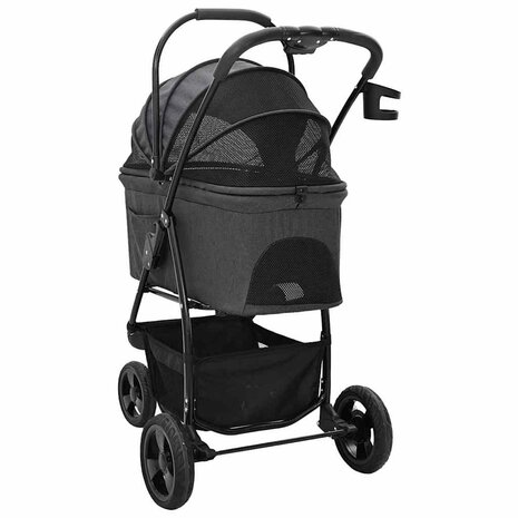 Opvouwbare Huisdierenwagen Zwart 78 x 54 x 101 cm Oxford stof 8