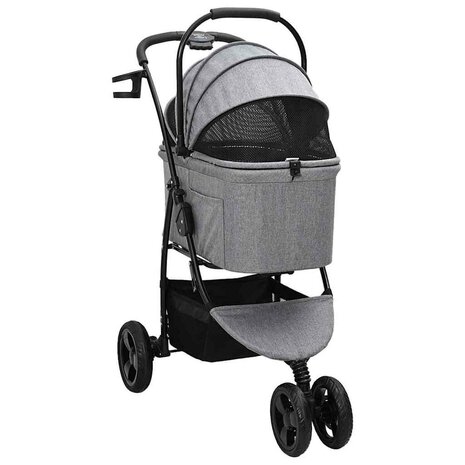 Opvouwbare Huisdierenwagen Grijs 78 x 54 x 101 cm Oxford stof 2