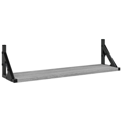 Wandschappen 2 st 60x15x15,5 cm grijs sonoma eikenkleurig 4