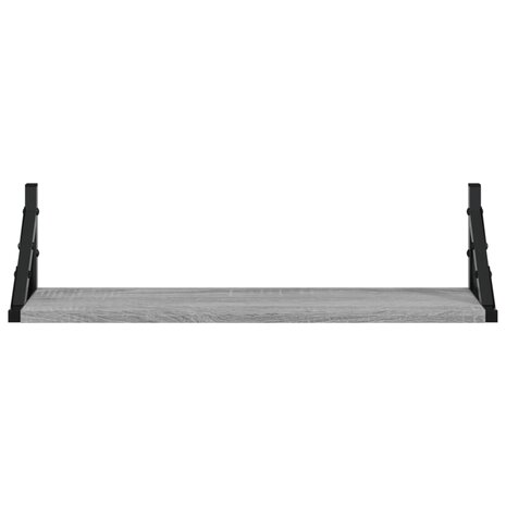 Wandschappen 2 st 60x15x15,5 cm grijs sonoma eikenkleurig 5