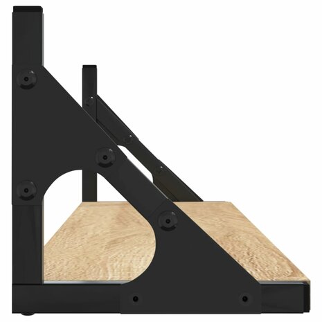 Wandschappen 2 st 80x15x15,5 cm bewerkt hout sonoma eikenkleur 6