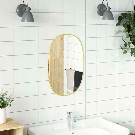 Wandspiegel 60x40 cm goudkleurig 3