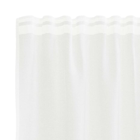 Gordijnen met gordijnen Bloemen Wit 200 x 80 cm Polyester 3