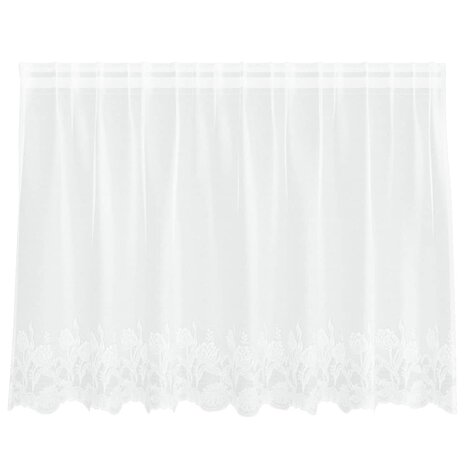 Gordijnen met gordijnen Bloemen Wit 200 x 100 cm Polyester 2