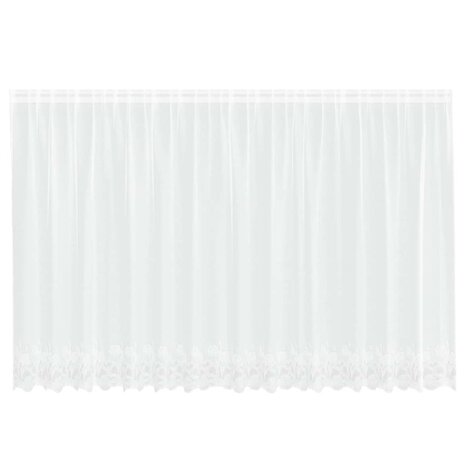 Gordijnen met gordijnen Bloemen Wit Polyester 2