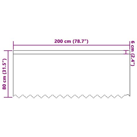 Gordijnen met gordijnen Wit 200 x 80 cm Polyester 6