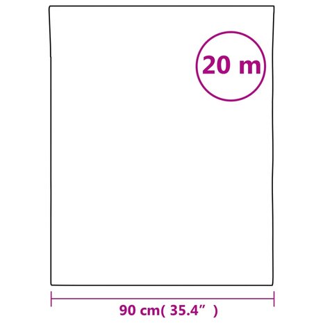 Raamfolie mat 90 x 2000 cm PVC wit 9