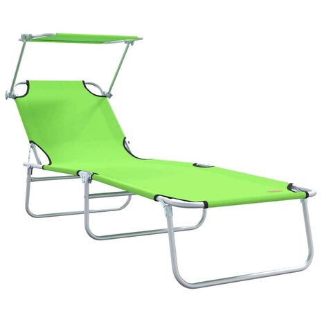 Vouwbare Ligbedden 2 Stuks Met Luifel Groene 600D Oxford Stof 4