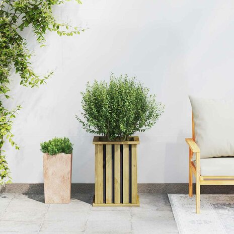 Plantenbak Bruin 33 x 33 x 45 cm Ge&iuml;mpregneerd grenen hout 4