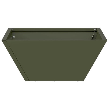 Tuin Plantenbak Olijfgroen 35x35x15 cm - Staal 5