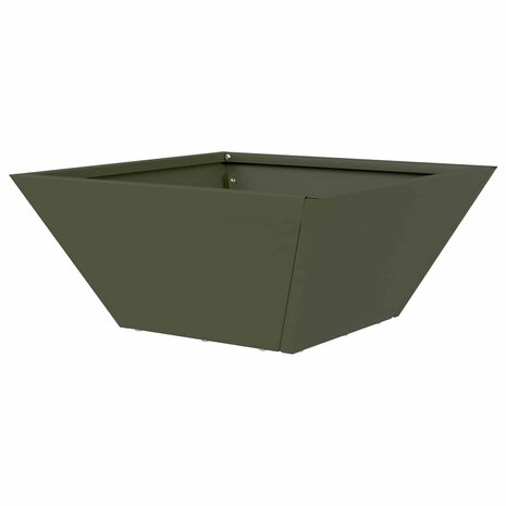 Tuin Plantenbak Olijfgroen 35x35x15 cm - Staal 7