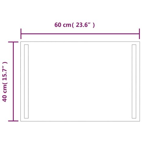 Badkamerspiegel LED 40x60 cm 5