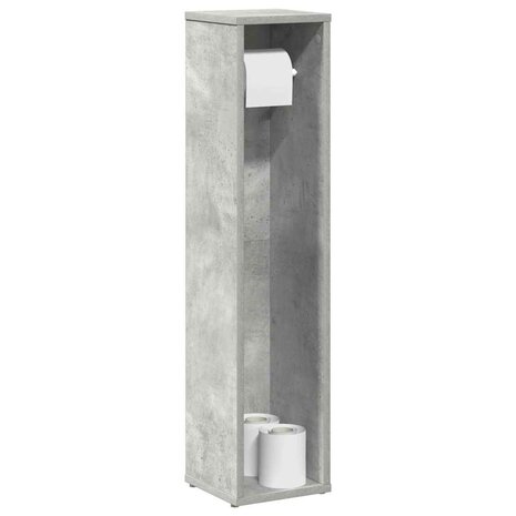 Badkamerkast met rolhouder betongrijs 20,5x20x90 cm 1