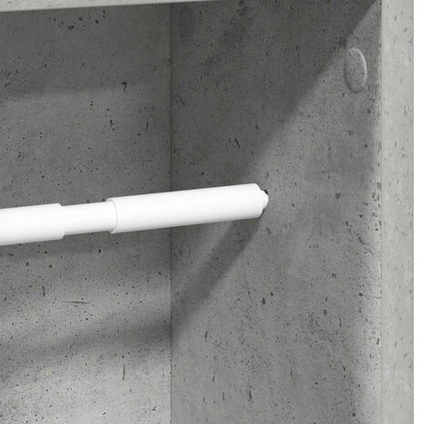 Badkamerkast met rolhouder betongrijs 20,5x20x90 cm 7