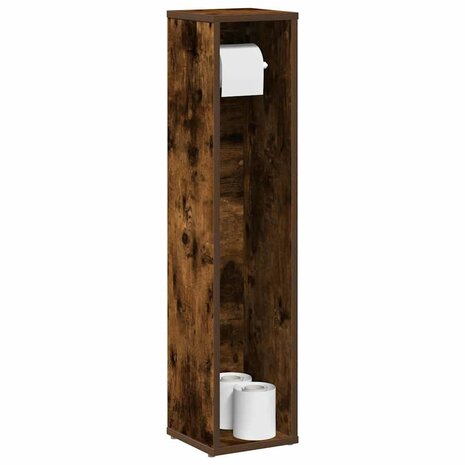 Badkamerkast met rolhouder gerookt eiken 20,5x20x90 cm 1