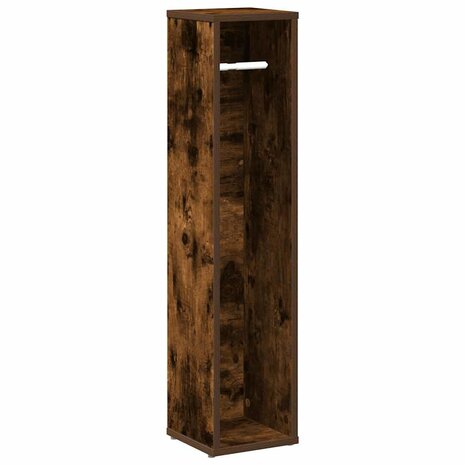 Badkamerkast met rolhouder gerookt eiken 20,5x20x90 cm 2