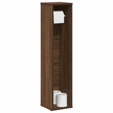 Badkamerkast met rolhouder Bruin Eiken 20,5x20x90 cm 1