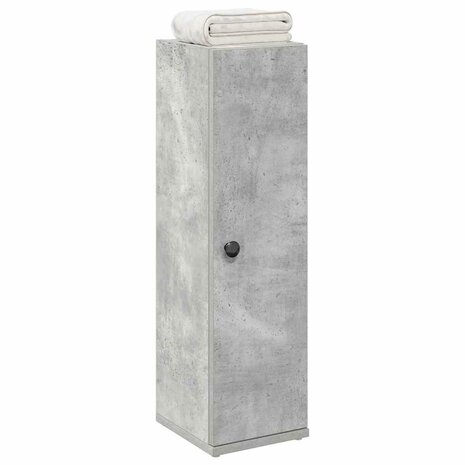 Badkamerkast met rolhouder 20,5x22x72 cm betongrijs 1