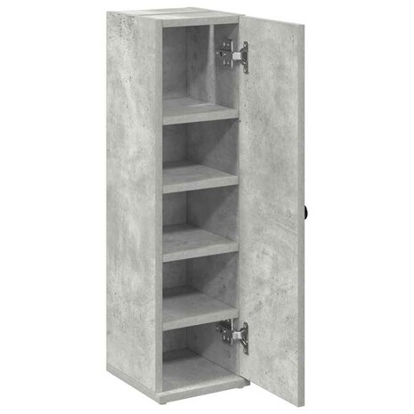 Badkamerkast met rolhouder 20,5x22x72 cm betongrijs 5