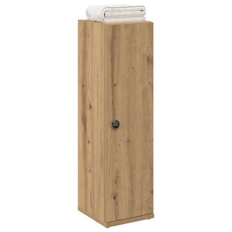 Badkamerkast met rolhouder 20,5x22x72 cm artisanaal eikenkleur 1