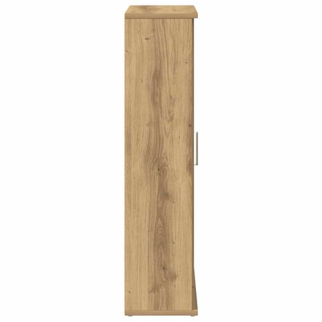 Badkamerkast met rolhouder 39x22x90 cm artisanaal eikenkleur 6