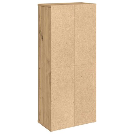 Badkamerkast met rolhouder 39x22x90 cm artisanaal eikenkleur 7