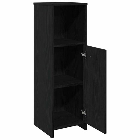 Badkamerkast Zwart Eiken 30x30x95 cm Bewerkt Hout 5