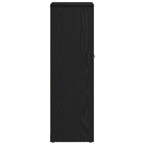 Badkamerkast Zwart Eiken 30x30x95 cm Bewerkt Hout 7