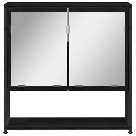 Badkamermeubelset 2 pcs Zwart 60 x 30 x 60 cm Bewerkt hout 7