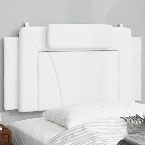 Hoofdbordkussen "Viana" Wit 100 cm Kunstleer 1