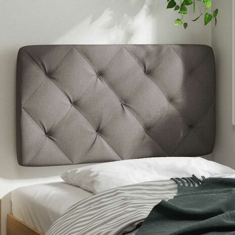 Hoofdbordkussen 80 cm stof taupe 3