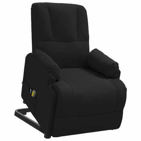 Sta-op-massagestoel kunstsuède zwart 3