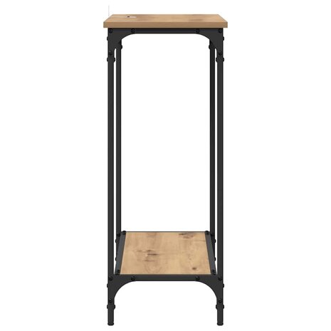 Wandtafel met plank artisanaal eikenkleurig 75 x 30.5 x 75 cm 5