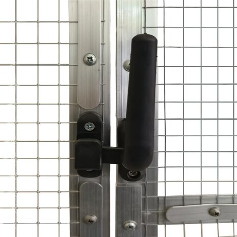 Volière 1,79x10x1,85 m aluminium zilverkleurig 6