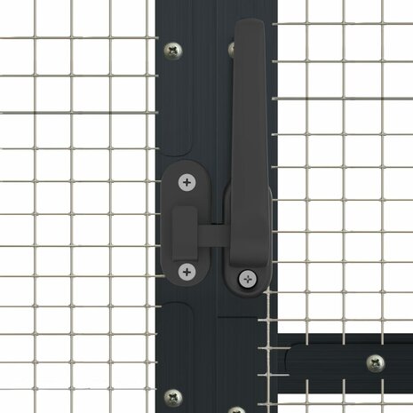 Volière 1,79x2x1,85 m aluminium antracietkleurig 6