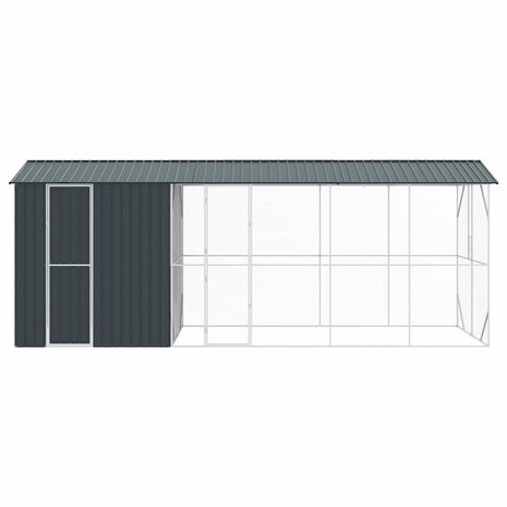 Vogelvolière met Uitbreiding Antraciet 210 x 640 x 247 cm 4