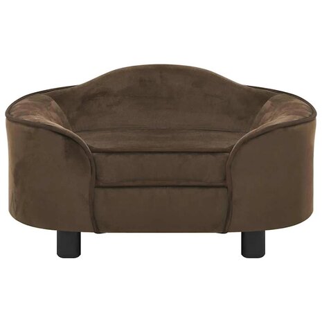 Hondenbank 67x47x36 cm pluche bruin 2
