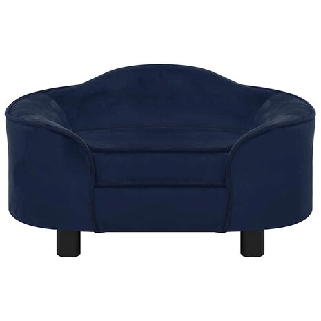 Hondenbank 67x47x36 cm pluche blauw 2