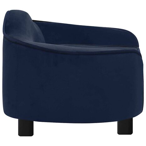 Hondenbank 67x47x36 cm pluche blauw 4