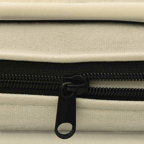Hondenbank 67x47x36 cm pluche crèmekleurig 7