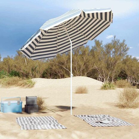 Strandparasol Blauw 263 x 263 x 272 cm Polyester, Metaal 2