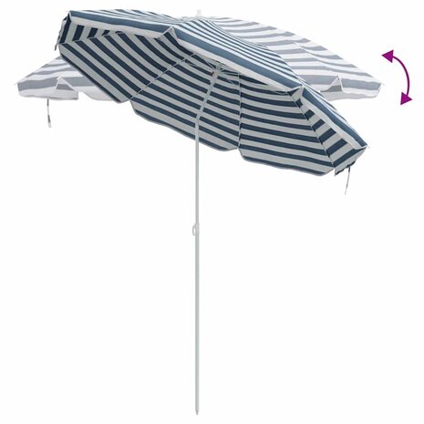 Strandparasol Blauw 263 x 263 x 272 cm Polyester, Metaal 6