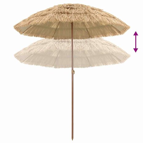 Strandparasol Bruin Ø 160 x 196 cm Staal 3