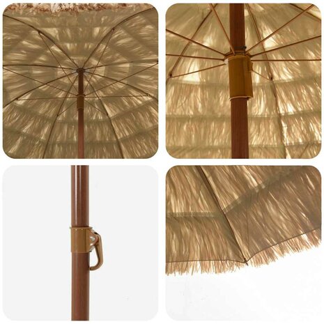 Strandparasol Bruin Ø 265 x 267 cm Staal 2