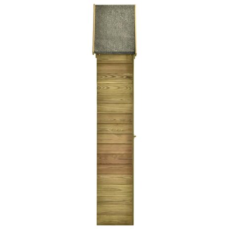 Tuinschuur met deur 69,5x32x178 cm geïmpregneerd grenenhout 4