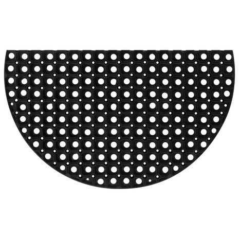 Deurmat halfrond 45x75 cm rubber 1