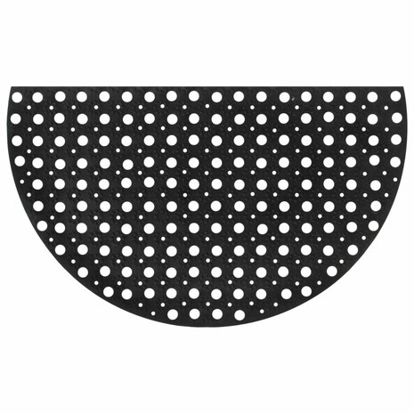 Deurmat halfrond 45x75 cm rubber 3