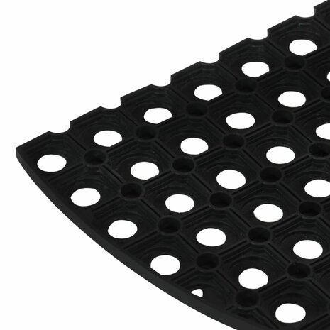 Deurmat halfrond 45x75 cm rubber 5
