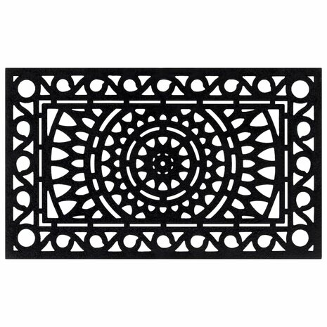 Deurmat rechthoekig 45x75 cm rubber 2