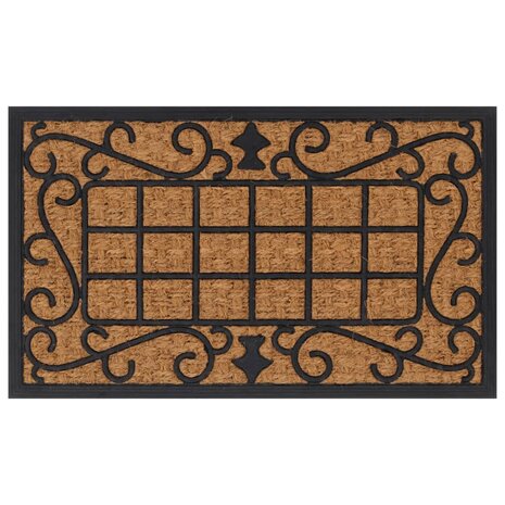Deurmat rechthoekig 45x75 cm rubber en kokosvezel 1